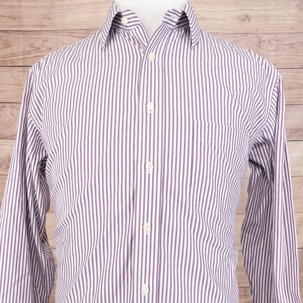 STAFFORD SIGNATURE THE EXECUTIVE SHIRT STRIPED DRESS‎ SHIRT MENS 16 34-35